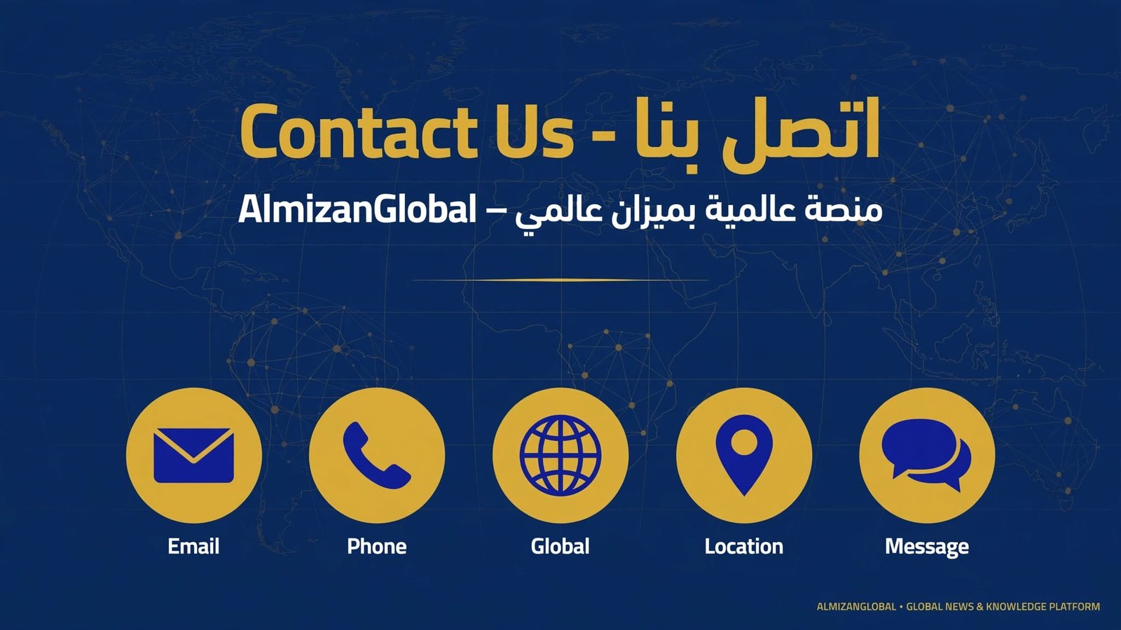 اتصل بنا AlmizanGlobal - Contact Us - منصة عالمية بميزان عالمي