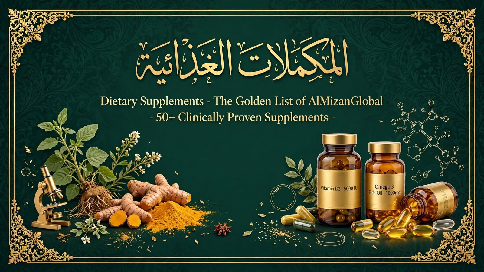 المكملات الغذائية الطبيعية والصناعية - Natural vs Synthetic Supplements - AlMizanGlobal - 50+ Clinically Proven - FDA PubMed